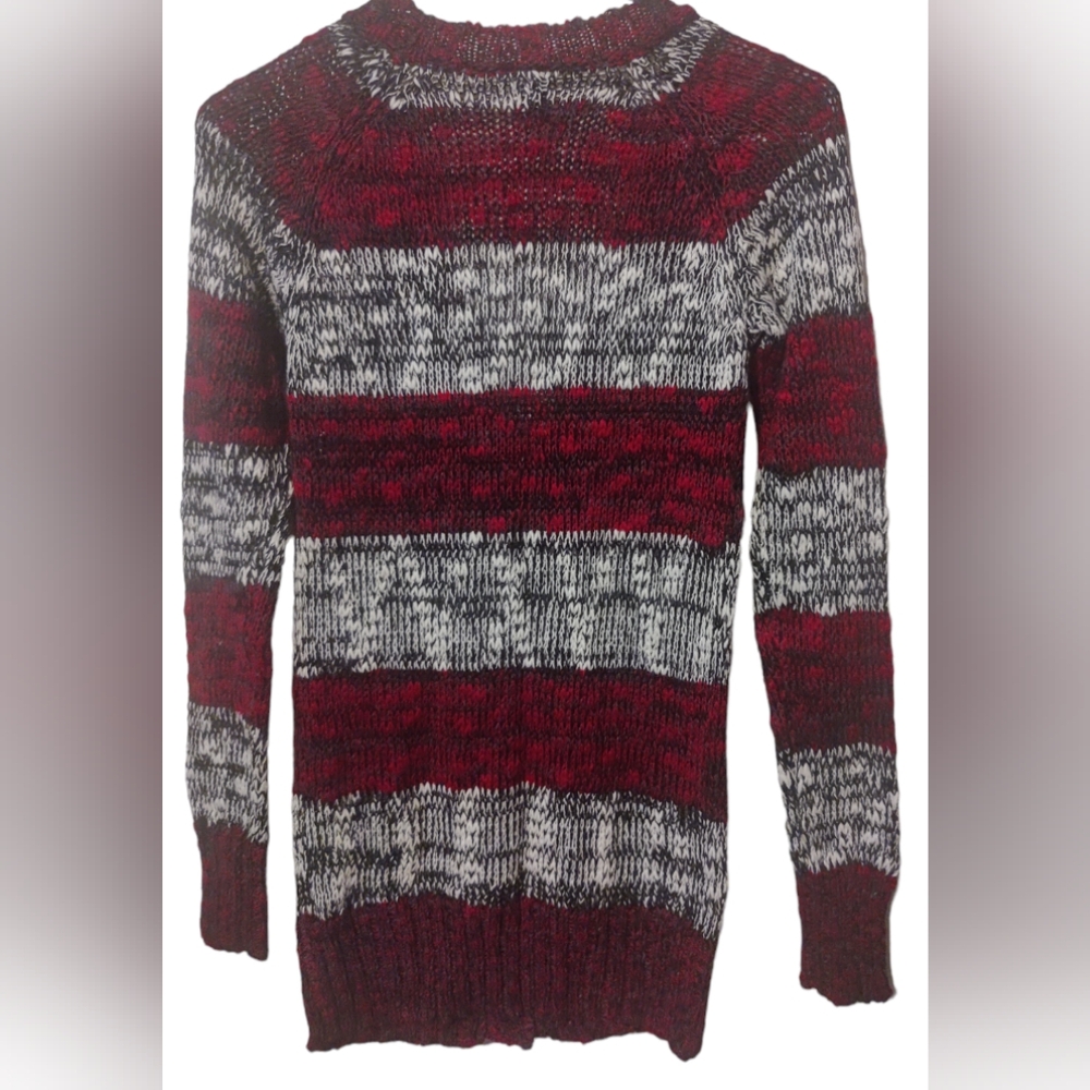 Heathered Red & Gray RUE21 Sweater Cardigan - Picture 2 of 2